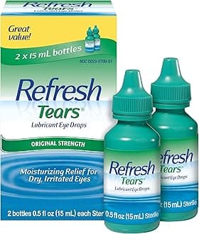 Refresh Tears Lubricant Eye Drops,2 Bottles,0.5fl. oz,15ml
