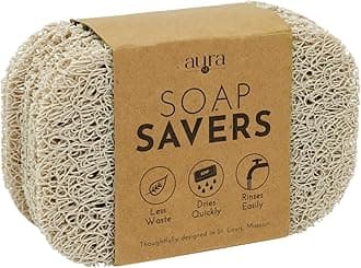 S&T INC. BPA-Free Soap Savers for Kitchen and Bathroom, 4 Pack, Bone