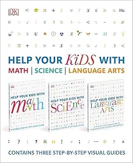 DK Help Your Kids with Math, Science, and Language Arts Box Set: Contains Three Step-By-Step Visual Guides