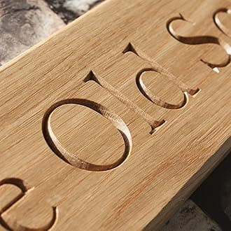 Personalised Engraved Solid Oak Plaque (multiple size options) Wall Sign House Name Custom Wooden Indoor/Outdoor Sign (20cm x 60cm)
