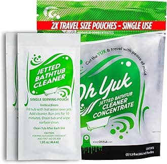 Oh Yuk Jetted Bathtub Cleaner Concentrate - 2 Single-Use Travel Pouches