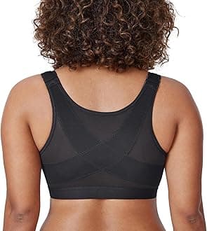 DELIMIRA Women's Front Fastening Wireless Comfort Non Padded Back Support Bra