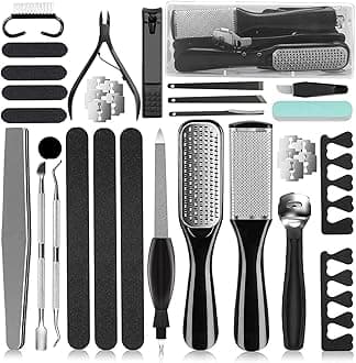 36 in 1 Pedicure Kit, Professional Pedicure Tools Foot Rasp Foot Dead Skin Remover for Home & Salon Care