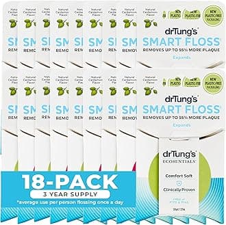 Dr. Tung's Smart Floss, 30 yds, Natural Cardamom Flavor 1 ea Colors May Vary (Pack of 18)