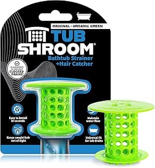 TubShroom The Revolutionary Tub Drain Protector Hair Catcher Strainer Snare, Green