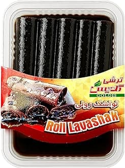 Lavashak Rolls Juicy Sour and Salty Fruit Leather in Molassis (250g)