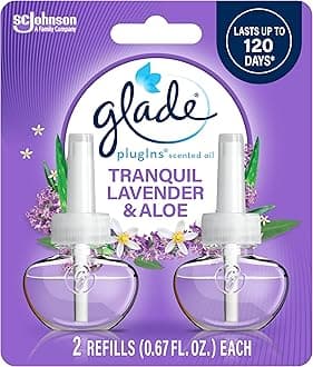PlugIns Refills Air Freshener, Scented and Essential Oils for Home and Bathroom, Tranquil Lavender & Aloe, 1.34 Fl Oz, 2 Count