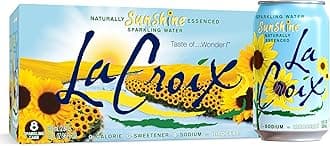 Sparkling Water, Sunshine, 8 Pack – Zero Sugar, Zero Calories, Zero Sodium – Taste of Wonder
