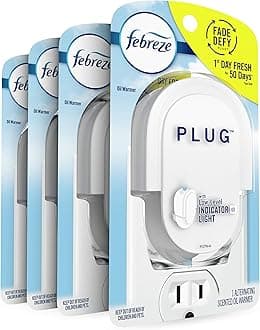 Plug In Air Freshener Fade Defy Plugs, Scented Oil Warmer- Pack of 4