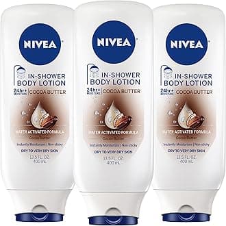 Cocoa Butter In Shower Lotion, Water Activated In Shower Moisturizer for Dry Skin to Very Dry Skin, 13.5 FL OZ, Pack of 3