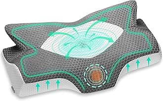 Elviros Cervical Memory Foam Pillows for Neck and Shoulder Pain, Ergonomic Orthopedic Sleeping Support Pillow for Side Sleepers, Back and Stomach Sleepers (Soft)