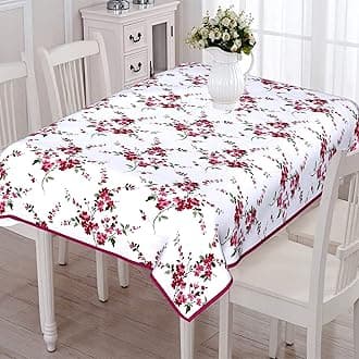 Table Cloth, Rectangle, Cotton,145 cm X 220 cm (Pink)(Rectangular, Pack of 1)