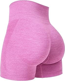 YEOREO Seamless High Waisted Shorts for Women Smile Contour Biker Shorts Gym Yoga Workout