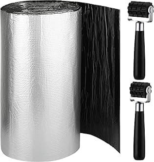 - Frienda 200 Mils Car Heat Sound Insulation Mat with 2 Rubber Roller Automotive Noise Deadening Mat Auto Heat Shield Sound Deadening Self Adhesive for Hood Ceiling Door(31.5 x 433 Inch, 95sqft, 5 mm)