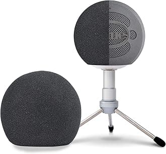Pop Filter For Blue Snowball - Professional Snowball iCE Mic Foam Wind Cover Windshield Pop Filter for Recordings, Broadcasting, Singing by SUNMON