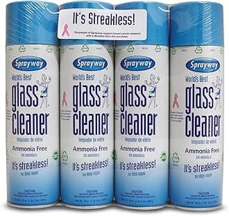 Sprayway 443331 Ammonia Free Glass Cleaner, 19 Oz. (4-Pack) (Packaging May Vary)