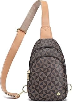 Small Crossbody Sling Bags Faux Leather Fanny Packs Purses for Women Everyday & Travel