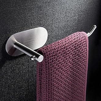 ZUNTO Towel Ring Self Adhesive Hand Towel Holder for Bathroom Kitchen Hand Towel Bar No Drilling SUS 304 Stainless Steel Brushed