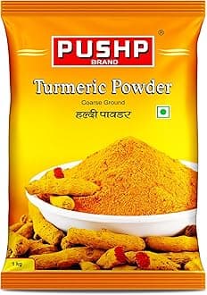 - Pushp Turmeric Powder | Haldi Powder | Pure & Natural Turmeric | No Additives or Preservatives | 1kg