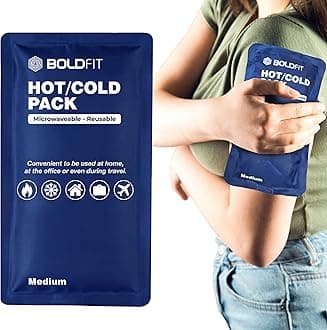 Boldfit Reusable Hot & Cold Ice Pack Bag for Pain Relief – Soft Gel Ice Pack for Knee, Back Pain, Shoulder & Neck – Medium Size