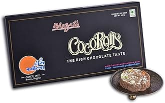 Bhagat's Heera Sweets Sonroll Chocolate Flavoured | Son Roll Box 500 Gram Original Delicious Son Roll With Almonds And Pistachio Garnished | Soft Flaky Sweets Mithai Box | Preservatives Free