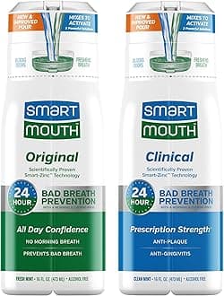 SmartMouth Original Activated Mouthwash & Single Packs, Travel Mouthwash, Fresh Mint