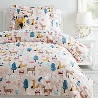 LORETO - A QUALITY LINEN BRAND 100% Cotton Double Bedsheet Set with 2 Pillow Covers | 144 TC Queen Size Double Bedsheet Cotton, Peach Baby Animals