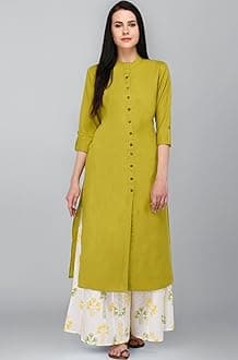 Women's Cotton Solid Readymade Salwar Suit Set