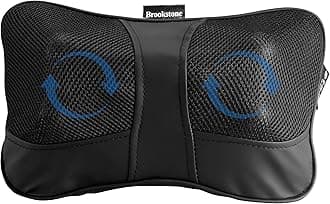 Shiatsu Neck and Lumbar Massager, Deep Kneading Massage Pillow with Heat - Neck, Shoulder, Leg, Lumbar Portable Massager, Electric Massage Pillow for Home Office Car