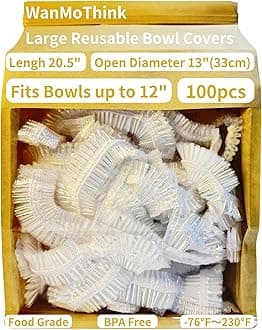 100 Bowl Covers Bread Proofing Large Shower Cap Plastic Wrap for Food Sourdough Bread Baking Supplies Rising Elastic Reusable Sourdough Tools Banneton covers Outdoor Fresh Keeping Bags