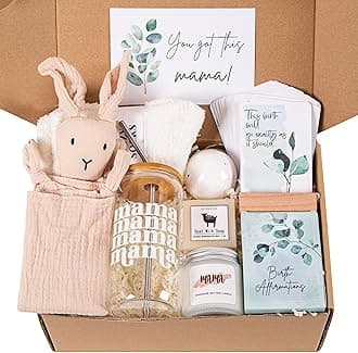 New Mom Gifts for Pregnant Women, 7pcs Pregnancy Gifts for Expecting Mom, Pregnancy Must Haves - Essential Gift Set for First Time Moms, Mom to Be,with Birth Affirmations Cards for Labor