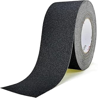 S&X Heavy Duty Anti Slip Grip Tape - 3" x 60', Grit 60 - Non-Skid Traction Roll for Outdoor Stairs, Steps, Ramps, Boats, Decks - Waterproof, Weather & Wear Resistant, Black