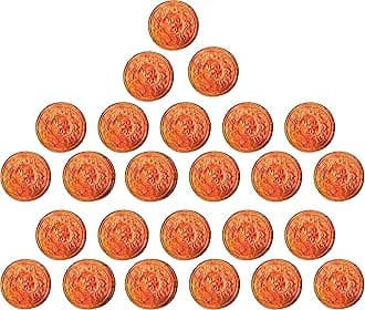 Original Copper Coins for puja holy Purposes Set of 25, Very Original Copper Coins for Spiritual and Religious Purposes