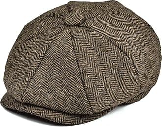 Boys Vintage Newsboy Cap Tweed Flat Beret Cabbie Hat for Kids Toddler Pageboy