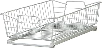 ClosetMaid Pull Out Cabinet Organizer, Heavy Duty, Slide Out Pantry Shelves Drawers for Kitchen, Bathroom, 5.25" H x 11.13" W x 20" D, White