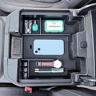 JKCOVER Full Size Center Console Organizer Tray Compatible with (2019-2022) Chevy Silverado/GMC Sierra 1500 and (2020-2023) Silverado/Sierra 2500HD/3500HD Accessories(Full Console w/Bucket Seats ONLY)