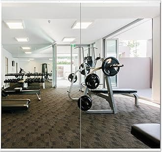 Delma Home Gym Mirror,54''x28''x2PCS,Large Full Body Tempered Glass Frameless, Wall-Mounted for Gym, Yoga, Garage, Bedroom, Bathroom