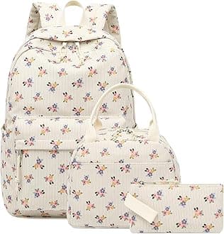 Bluboon School Backpack Teens Girls Boys Kids School Book Bags with Lunch Box Pencil Bag