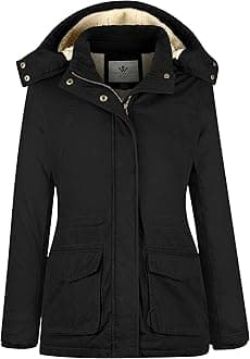 Wenven Women's Winter Warm Sherpa Lined Jacket Heavy Parka Coat with Hood