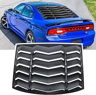 Rear Window Louver for Dodge Charger 2011-2024 SXT GT R/T Scat Pack SRT Hellcat Widebody Redeye Daytona Windshield Sun Shade Cover GT Lambo Style Custom Fit All Weather ABS (Matte Black)