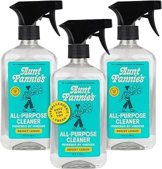 Aunt Fannie's All Purpose Household Cleaner, Multi-surface Spray, Powered by Vinegar for Kitchen, Bath, Windows and Countertops, Lemon Scent (Pack of 3)