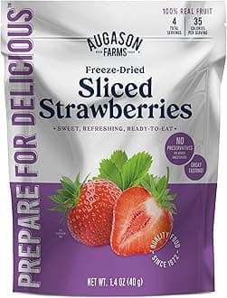 Augason Farms Freeze-Dried Sliced Strawberries Resealable Pouch 1.41 oz.