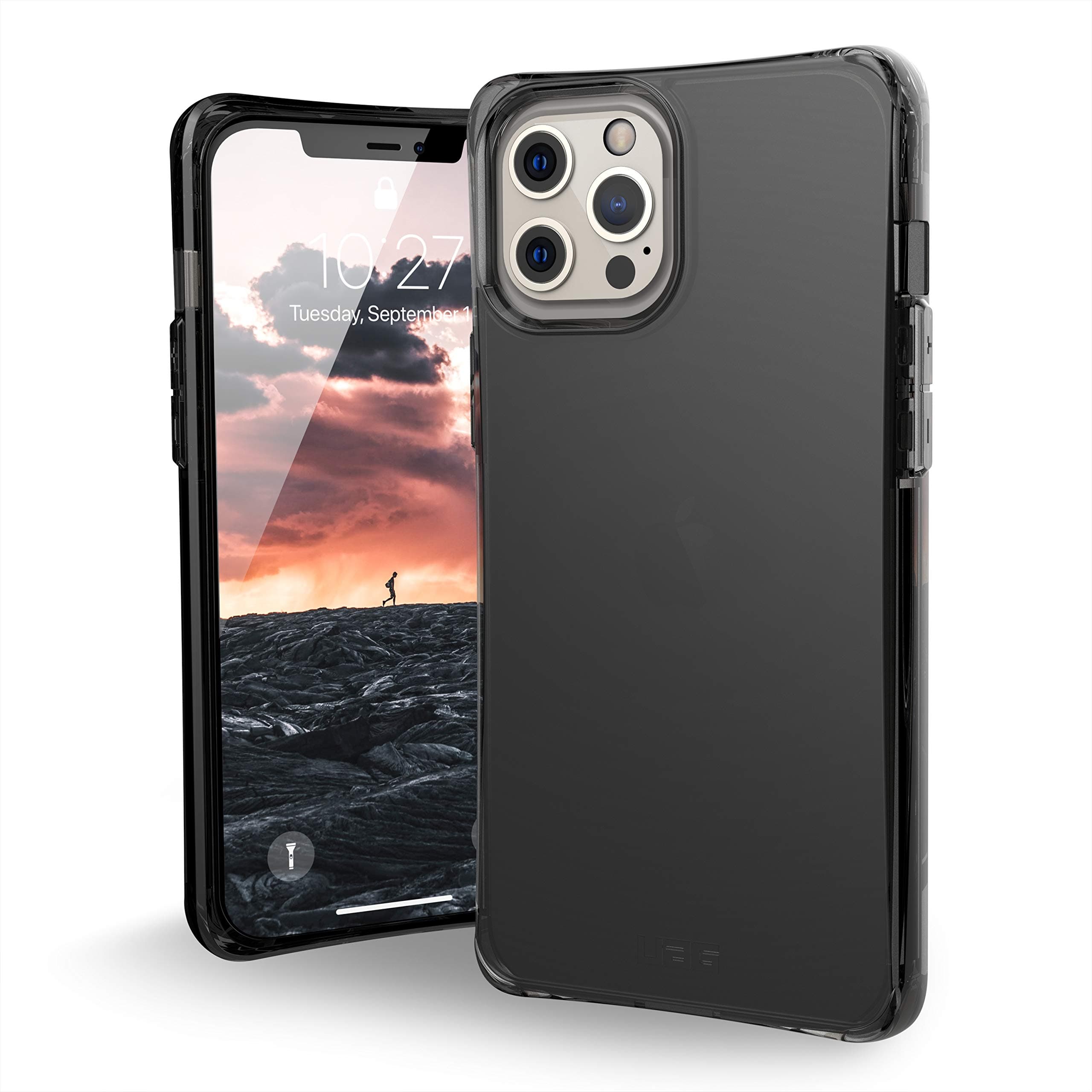 URBAN ARMOR GEAR UAG Designed for iPhone 12 Pro Max 5G [6.7-inch Screen] Rugged Lightweight Slim Shockproof Transparent Plyo Protective Cover, Ash