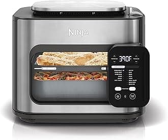 Ninja SFP701 Combi All-in-One Multicooker, Oven, and Air Fryer, 14-in-1 Functions,15-Minute Complete Meals, Includes 3 Accessories, Auto Cook Menu, Timer, Automatic Shut-Off, Grey, 14.92 x15.43 x13.11