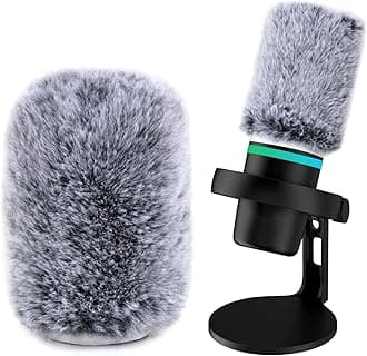 Microphone Cover Compatible with HyperX Duo Cast Microphone -Pop Filter for HyperX DuoCast Microphone, Furry Wind Muff for Filter Ambient and Breathing Winds by YOUSHARES