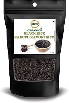 DIETS ORGANICS Low Glycemic Index-Diabetic Friendly Black Rice/Karuppu Kavuni Rice, 2 Kg