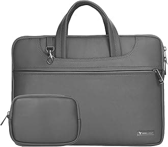 Vaku Luxos® DA ITALIANO 14 Inch Laptop Bag Leather Collection Messenger Organizer Shoulder Sling Office Bag for Men & Women with Free Hard Disk & Pen drive Pouch for Laptop and up to MacBook 15"