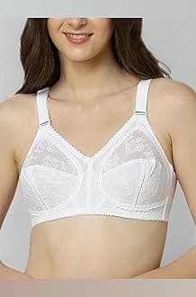 - Triumph Doreen Bra For Women | Non Wired Non Padded Wireless Bra | Full Coverage Raschel Lace Lingerie | Classic High Center Bridge Support | Wide Straps Big Cup Bra for Larger Busts | Pack Of 1