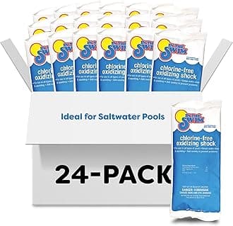 In The Swim Chlorine-Free Pool Shock - Quick Dissolving, Fast-Acting, Shock-Oxidizer for Swimming Pools, Spas, and Salt Chlorinated Pools Compatible - 24 x 1 Pound Bags