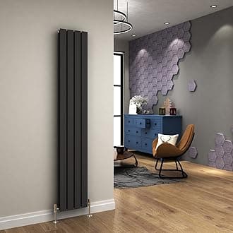 – ELEGANT 1800 x 300 mm Anthracite Vertical Flat Panel Double Radiator Designer Tall Upright Column Central Heating Bathroom Radiators